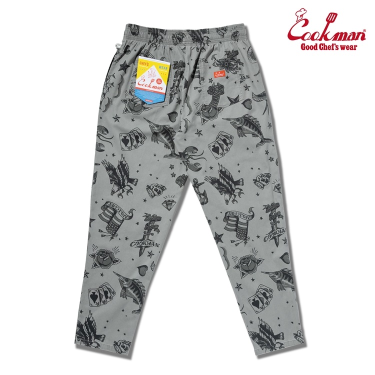 �����եѥ�� Chef Pants Old Tattoo Gray Plus Size