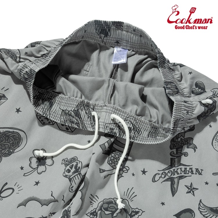 �����եѥ�� Chef Pants Old Tattoo Gray Plus Size