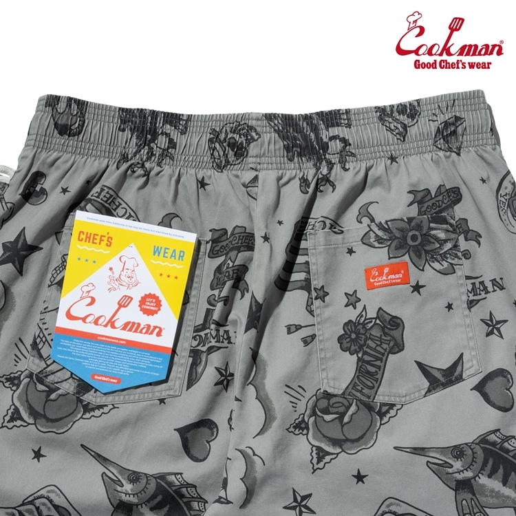 �����եѥ�� Chef Pants Old Tattoo Gray Plus Size