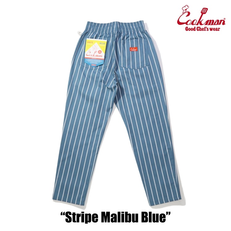 եѥ Chef Pants Stripe Malibu Blue