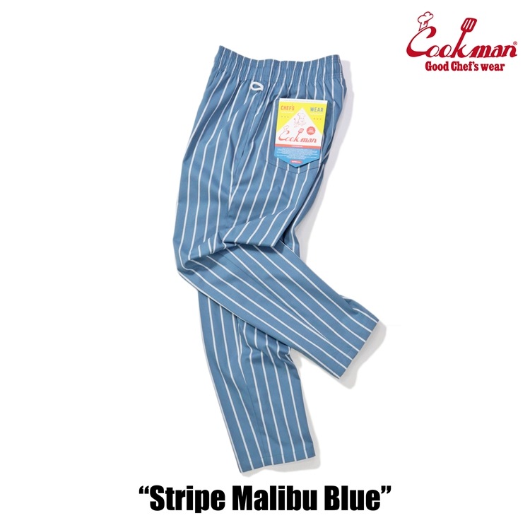 եѥ Chef Pants Stripe Malibu Blue