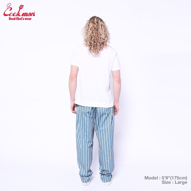 եѥ Chef Pants Stripe Malibu Blue