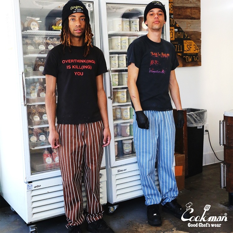 եѥ Chef Pants Stripe Malibu Blue