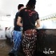 եѥ Chef Pants Stripe Malibu Blue