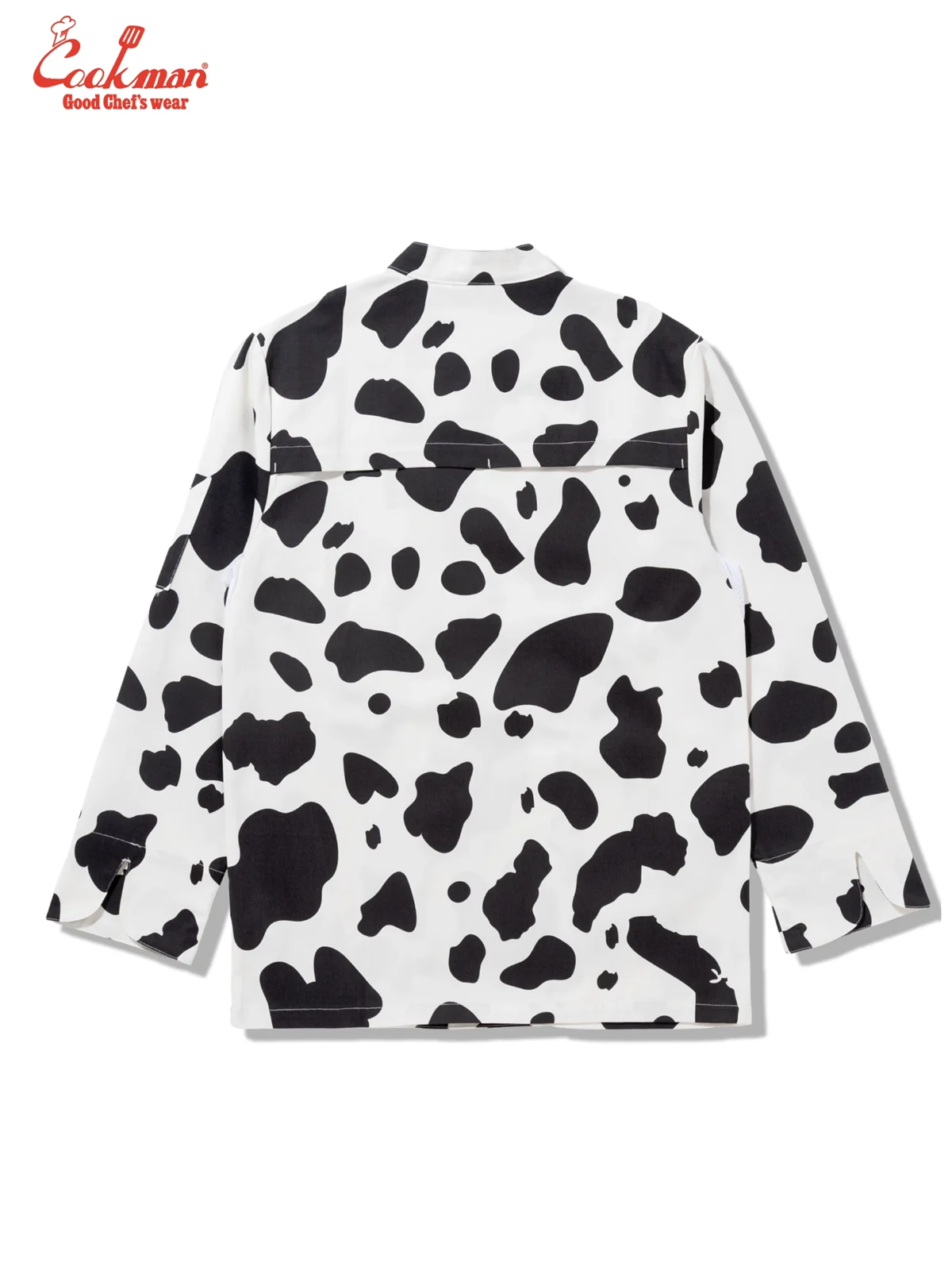 �����ե����� Chef Coat Long Sleeve Vented Cow White
