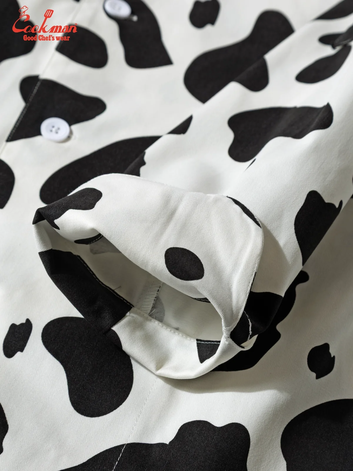 �����ե����� Chef Coat Long Sleeve Vented Cow White