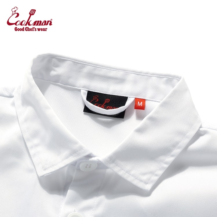 ����� Busboy Shirts Short Sleeve Mesh Back White