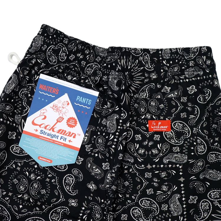 ѥ Waiter's Pants Paisley Black