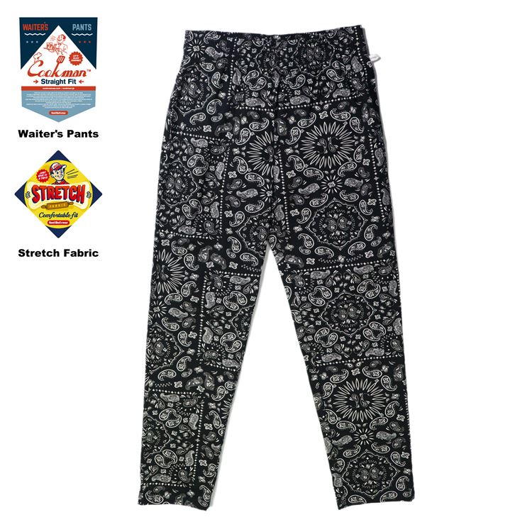 ѥ Waiter's Pants Paisley Black