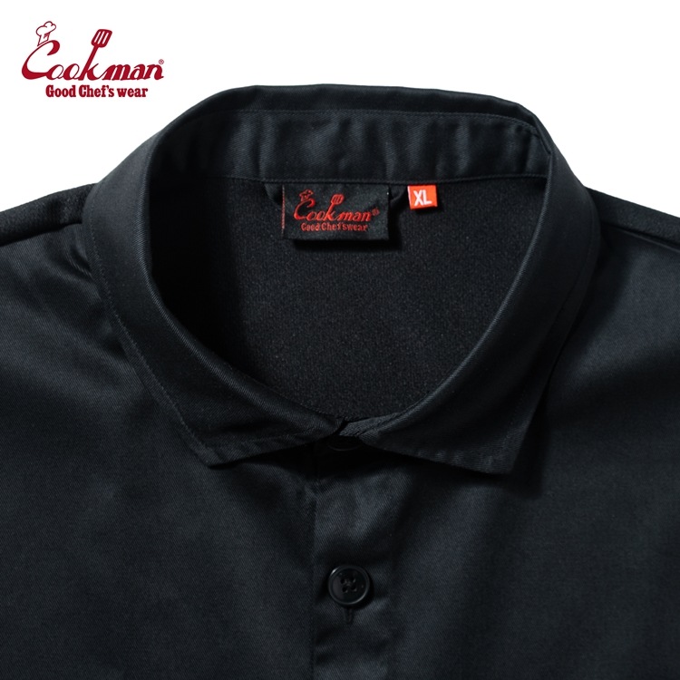 ����� Busboy Shirts Short Sleeve Mesh Back Black