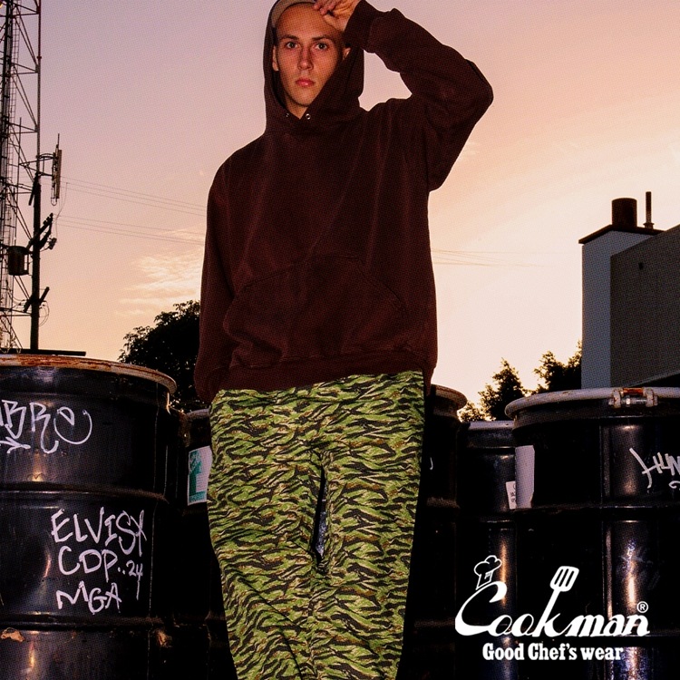 եѥ Chef Pants Ripstop Tiger Camo Green