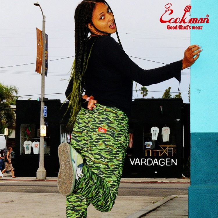 եѥ Chef Pants Ripstop Tiger Camo Green