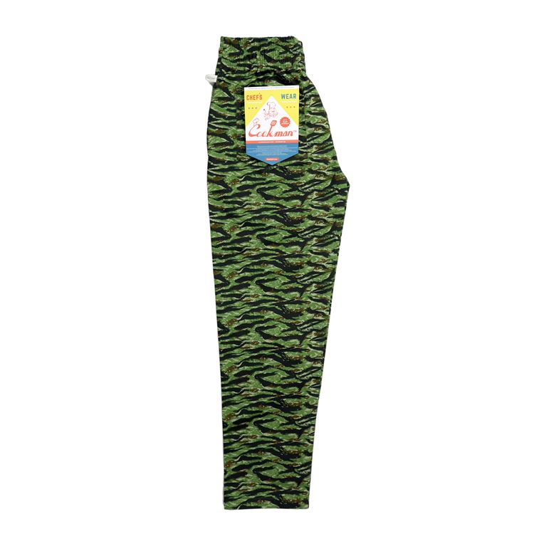 եѥ Chef Pants Ripstop Tiger Camo Green