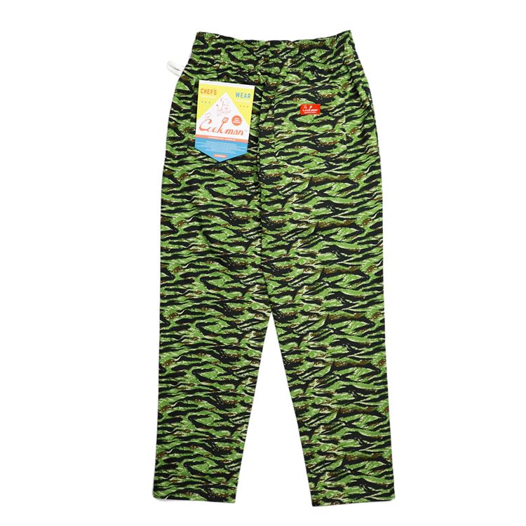 եѥ Chef Pants Ripstop Tiger Camo Green