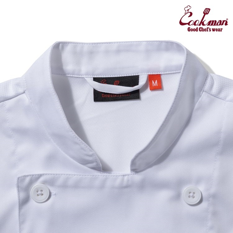 �����ե����� Chef Coat Short Sleeve Mesh Back White