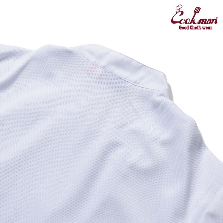 �����ե����� Chef Coat Short Sleeve Mesh Back White