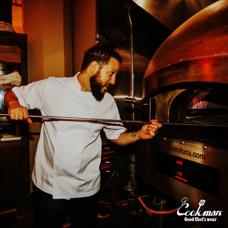�����ե����� Chef Coat Short Sleeve Mesh Back White