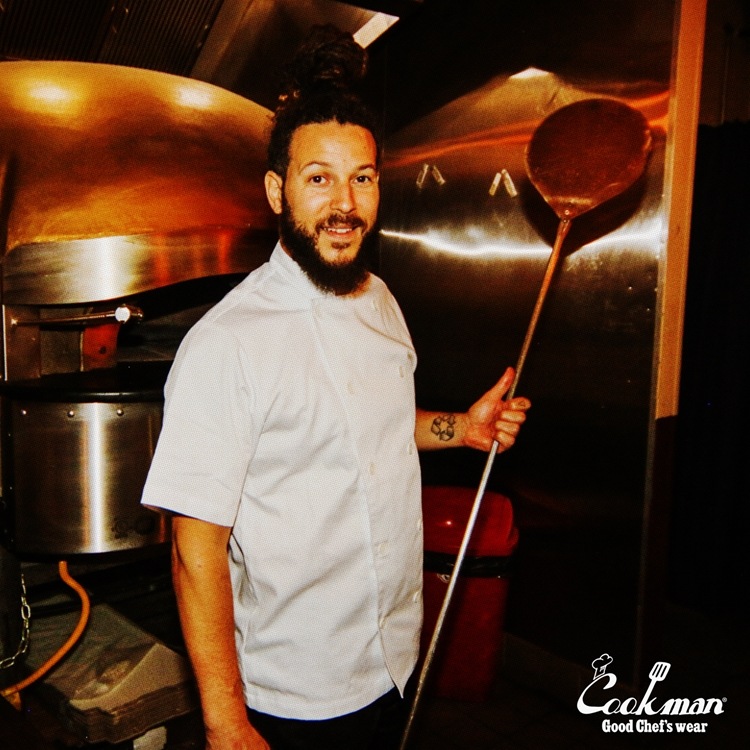 �����ե����� Chef Coat Short Sleeve Mesh Back White