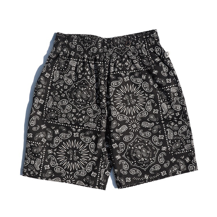 եѥ Chef Pants Short Paisley Black