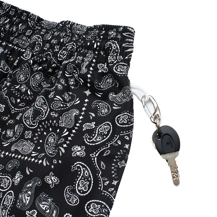 եѥ Chef Pants Short Paisley Black