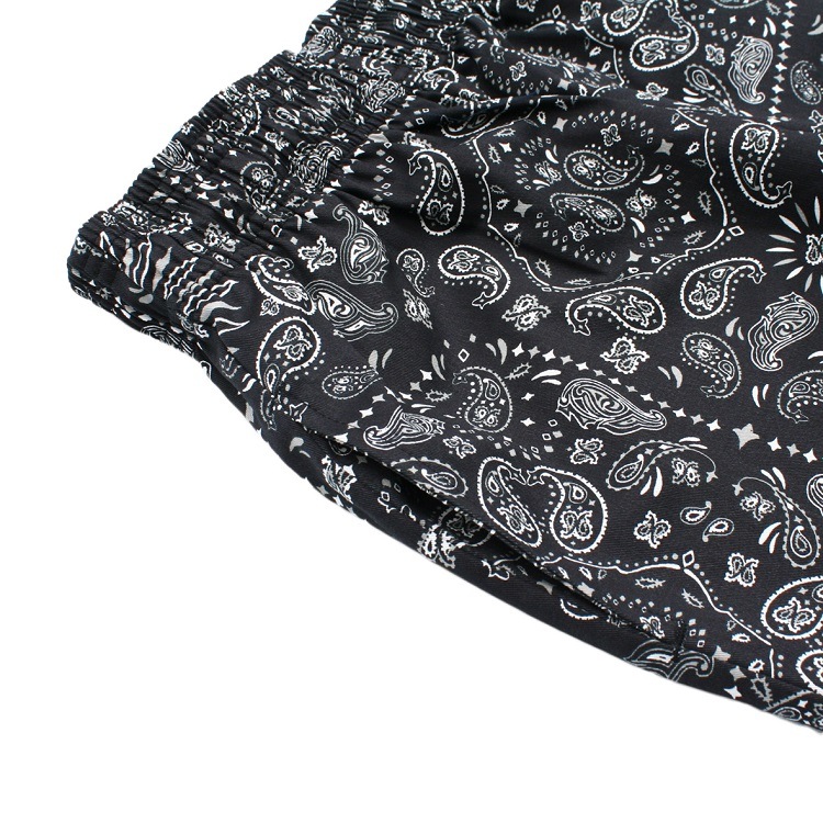 եѥ Chef Pants Short Paisley Black