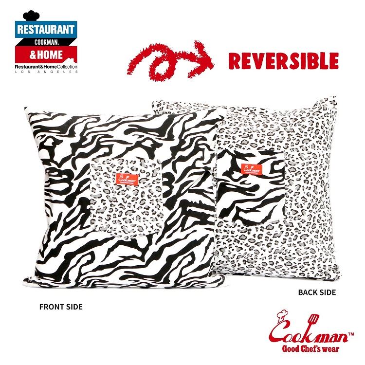 å󥫥С Cushion Pocket Cover Reversible  Snow Leopard  Zebra