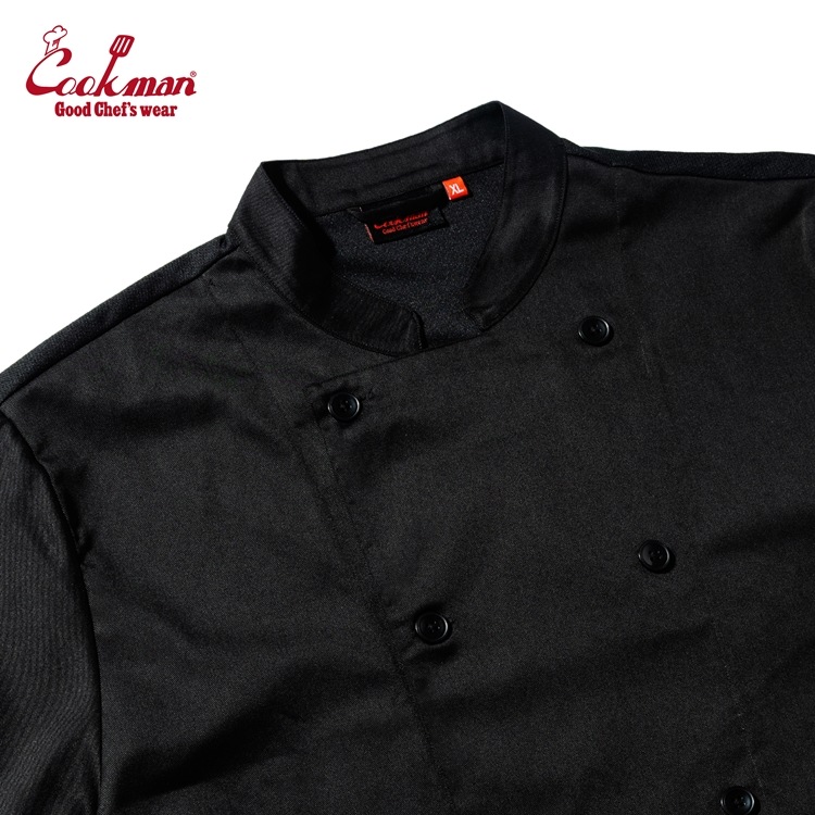 �����ե����� Chef Coat Short Sleeve Mesh Back Black