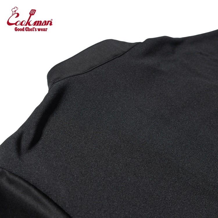 �����ե����� Chef Coat Short Sleeve Mesh Back Black