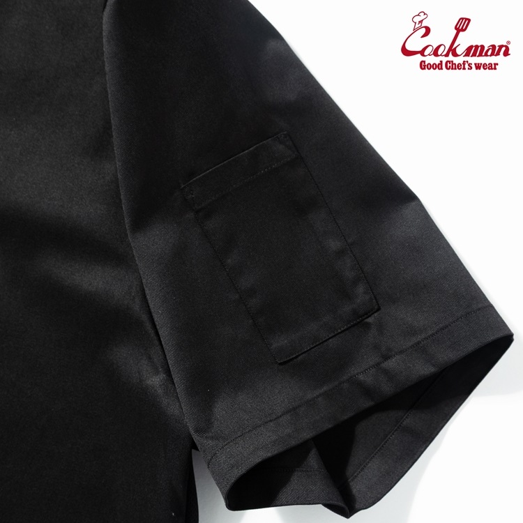 �����ե����� Chef Coat Short Sleeve Mesh Back Black
