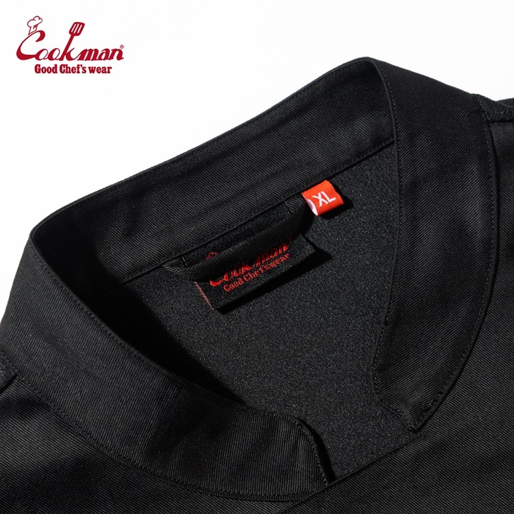 �����ե����� Chef Coat Short Sleeve Mesh Back Black