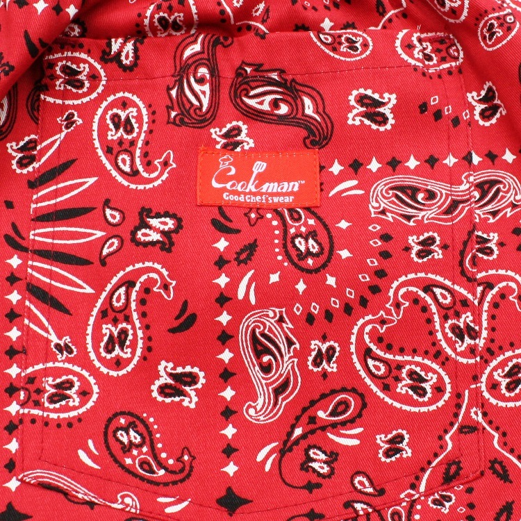 եѥ Chef Pants Short Paisley Red