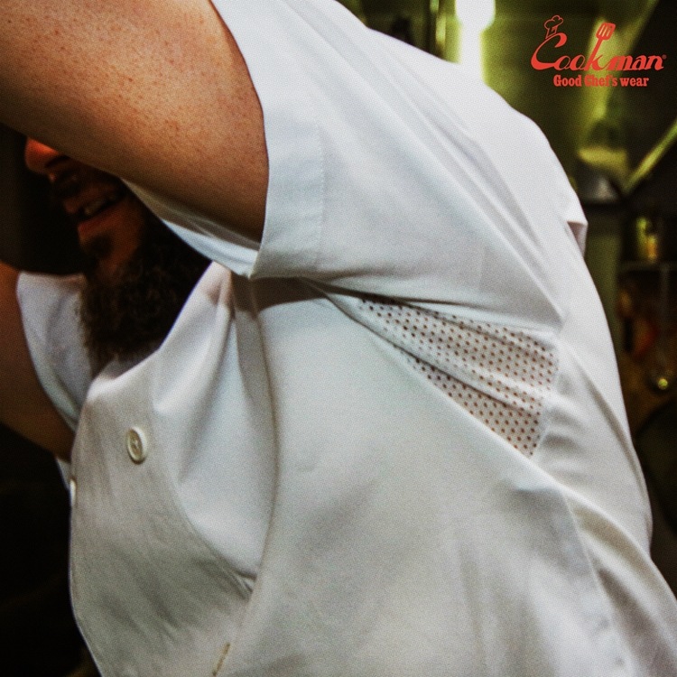 �����ե����� Chef Coat Short Sleeve Vented White
