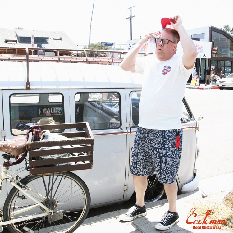 �����եѥ�� Chef Pants Short Paisley Navy