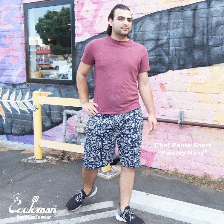 �����եѥ�� Chef Pants Short Paisley Navy