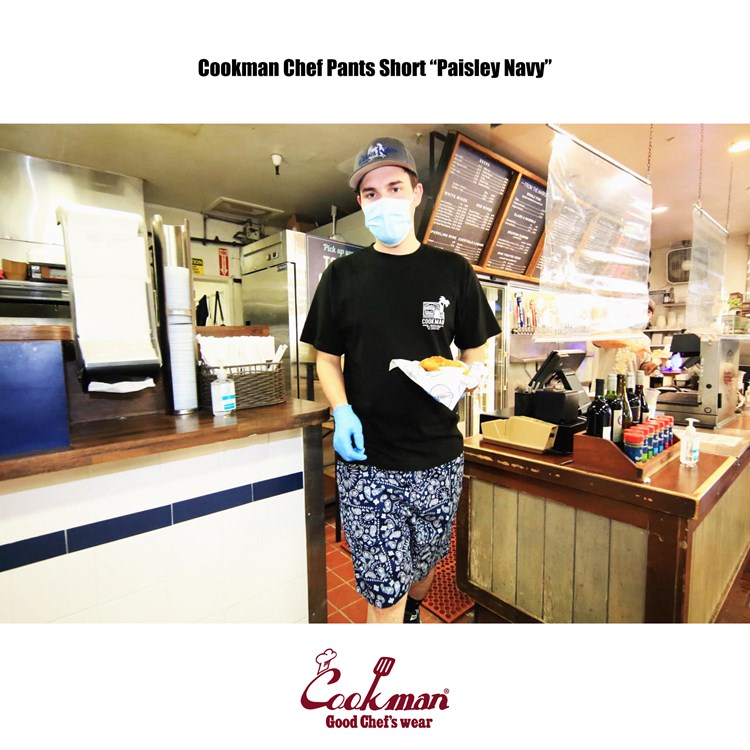 �����եѥ�� Chef Pants Short Paisley Navy