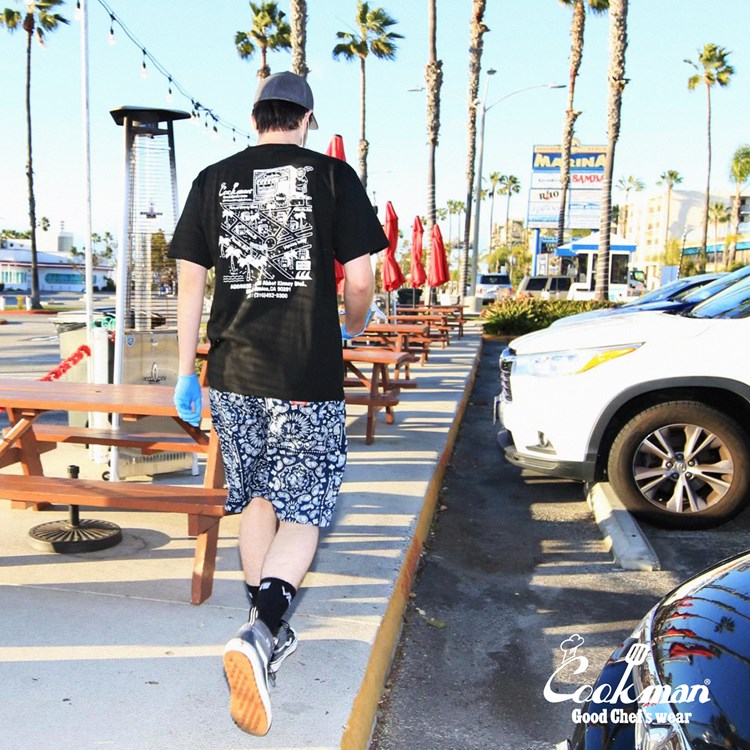 �����եѥ�� Chef Pants Short Paisley Navy