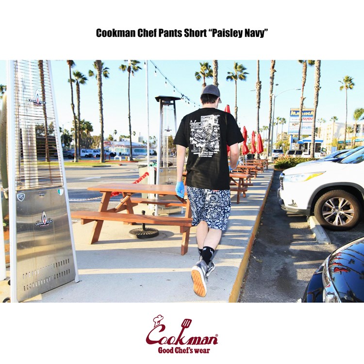 �����եѥ�� Chef Pants Short Paisley Navy