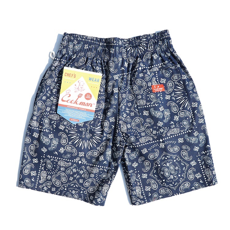 �����եѥ�� Chef Pants Short Paisley Navy