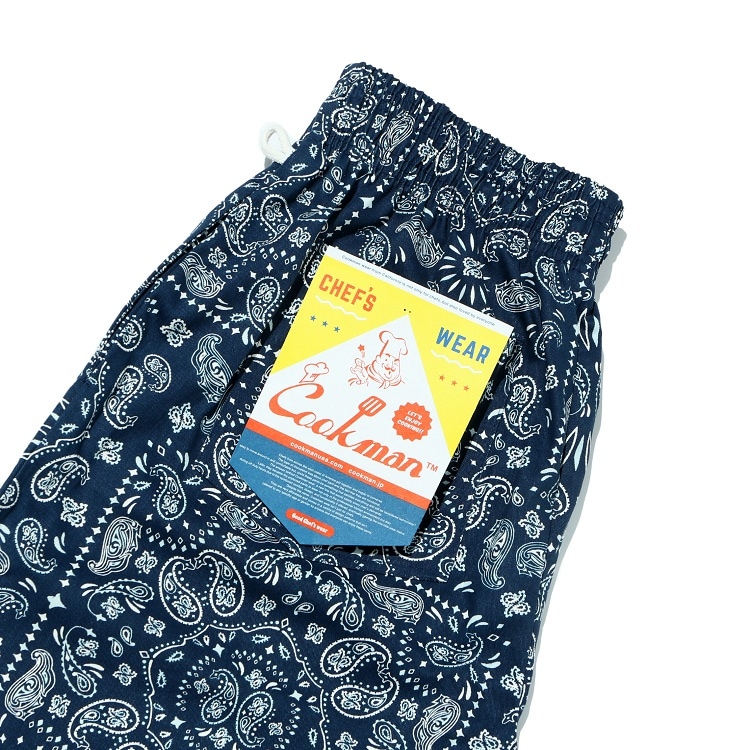 �����եѥ�� Chef Pants Short Paisley Navy