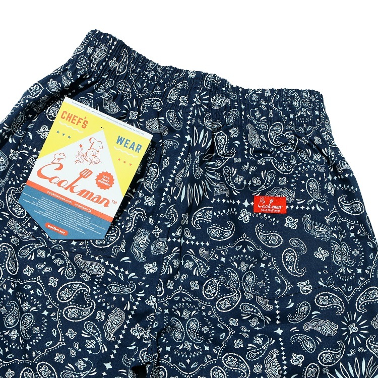 �����եѥ�� Chef Pants Short Paisley Navy