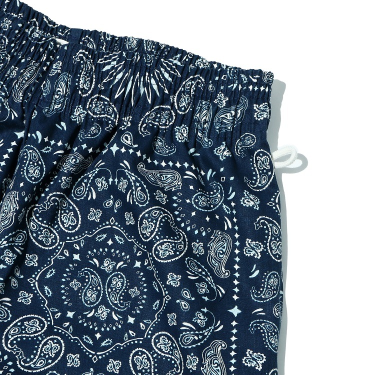 �����եѥ�� Chef Pants Short Paisley Navy