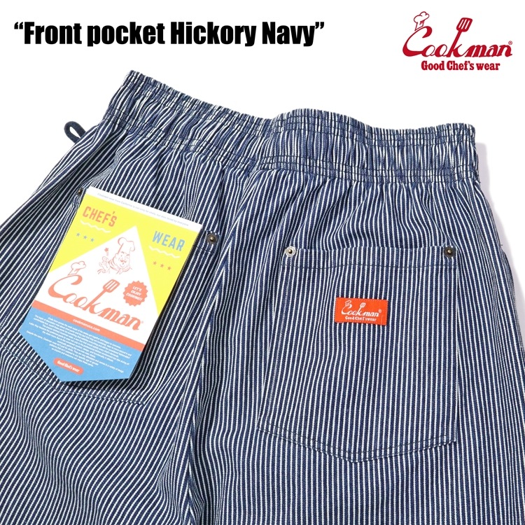 եѥ Chef Pants Short Front pocket Hickory Navy