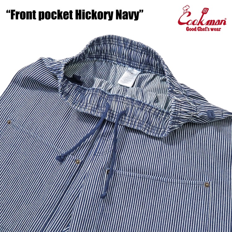 եѥ Chef Pants Short Front pocket Hickory Navy