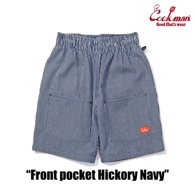 եѥ Chef Pants Short Front pocket Hickory Navy