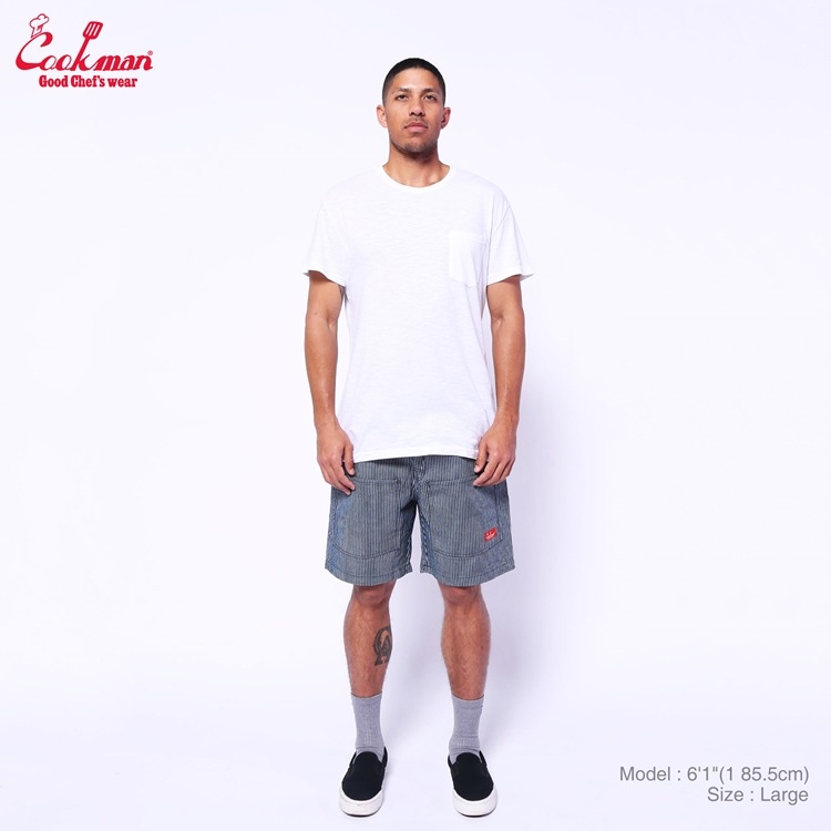 եѥ Chef Pants Short Front pocket Hickory Navy