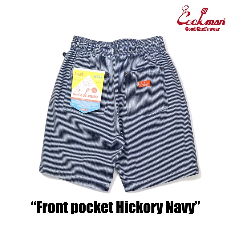 եѥ Chef Pants Short Front pocket Hickory Navy