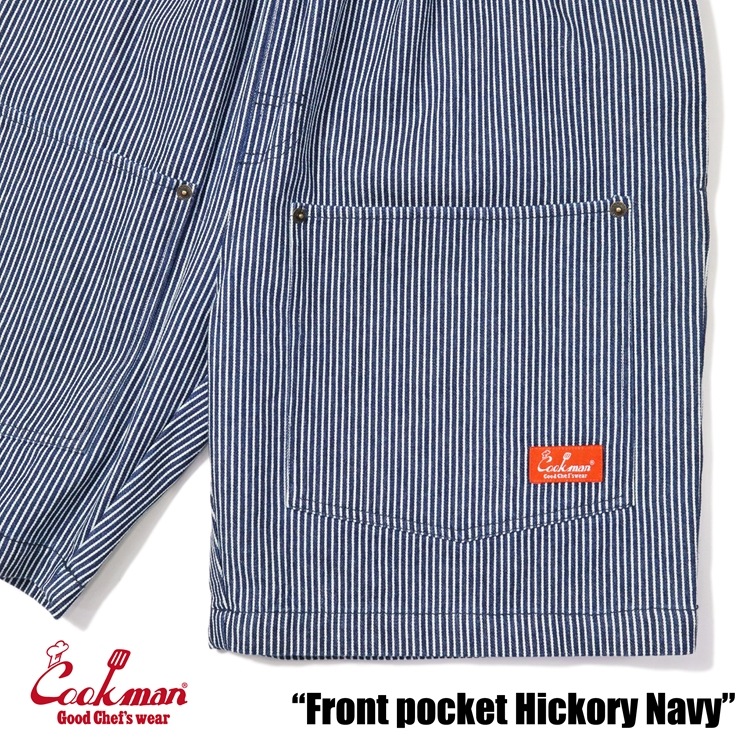 եѥ Chef Pants Short Front pocket Hickory Navy