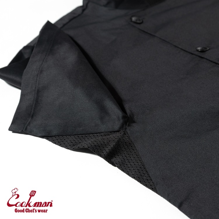 �����ե����� Chef Coat Short Sleeve Vented Black