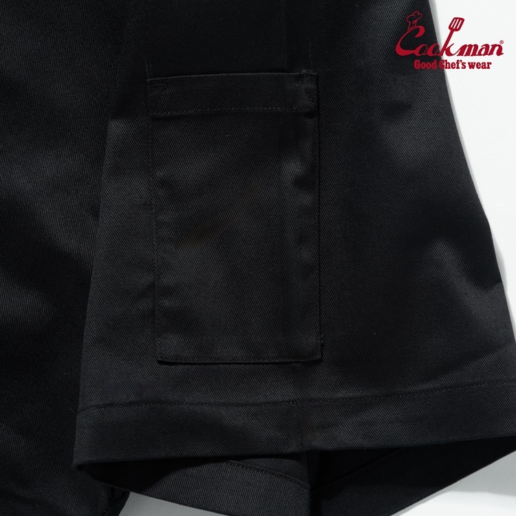 �����ե����� Chef Coat Short Sleeve Vented Black