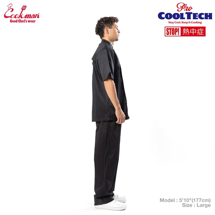 �����ե����� Chef Coat Short Sleeve Vented Black